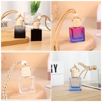 Diffuseur d'huiles essentielles parfumées avec logo personnalisable, bouchon à vis, échantillon gratuit, flacon carré en verre pour voiture, parfum d'ambiance