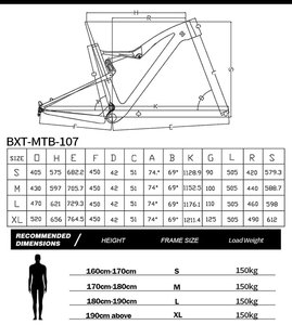 BXT MTB-XC-107 Bicicleta de Montaña de Doble Suspensión de Carbono 2025 Rueda 29 con Freno de Disco para Ciclismo de Montaña VTT - Product Image 2