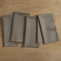 Serviette en lin 100% faite à la main, écologique, durable, multi-usages, douce, absorbante, carrée, personnalisable pour le service et le nettoyage en cuisine