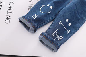 Vêtements pour enfants en gros, jeans, pantalons, pull jaune avec imprimé chien, ensemble d'automne - Product Image 6