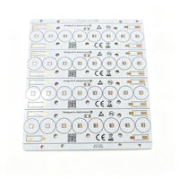Carte de circuit imprimé à LED longue bande personnalisée, carte de circuit imprimé à noyau métallique en aluminium avec des plaquettes LED rondes pour l'assemblage de luminaires linéaires et de tubes lumineux