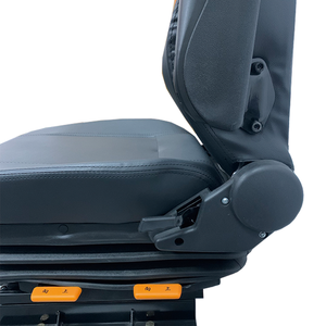 Siège conducteur <span class=keywords><strong>de</strong></span> wagon <span class=keywords><strong>de</strong></span> chemin <span class=keywords><strong>de</strong></span> fer YSR en cuir avec suspension mécanique noir YSR911-44D pour véhicules <span class=keywords><strong>de</strong></span> construction, camions et chariots élévateurs - Product Image 6