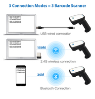 DS5220B-2D 2.4G pour BT Handheld Wireless Scanner Supermarket Price Checker & 2D QR Code Reader en Stock
