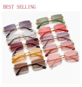 DOISYER Accept custom your brand name glasses vendor designer sunglasses shades 2021 small women frameless sunglasses