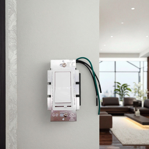 미국 120V 5A 최대 600W 벽면 매립형 슬라이드 디머 온오프 스위치 (가정용, 디밍 가능 LED/할로겐 백열 전구 호환) - Product Image 4