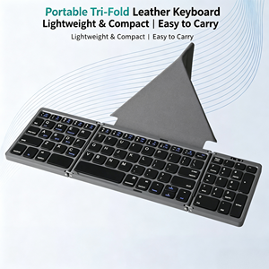 Clavier Bluetooth portable, fin, intelligent, pliable en trois parties, multifonctionnel, sans fil 5.0, modèle exclusif, pliable pour tablette/téléphone/PC - Product Image 6