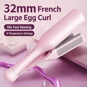 Fer à boucler professionnel Magic Wave rotatif avec logo personnalisé, en céramique, chauffage PTC, écran LCD de température pour usage domestique et hôtelier - Product Image 1
