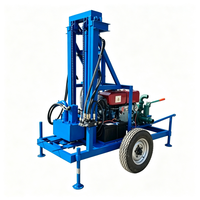Machine de forage de puits d'eau professionnelle de 150 m de profondeur, équipement de forage de puits d'eau à performance stable pour la construction