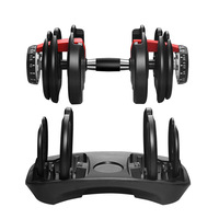 Ensemble d'haltères réglables 24 kg pour musculation, gymnastique et fitness, avec logo personnalisé