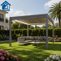 Pergola de luxe en aluminium Sweet Home avec système de lames orientables électriques intelligentes, gazebo bioclimatique imperméable pour patio et jardin modernes