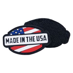 Patchs en PVC personnalisés en gros pour vêtements, patchs en caoutchouc avec logo drapeau, petits patchs en PVC auto-agrippants - Product Image 3