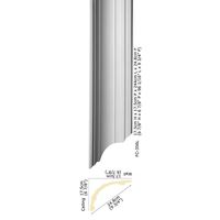 Moulure de plafond/corniche murale décorative en polyuréthane sculpté pour hôtel moderne, en mousse PU, style couronne simple