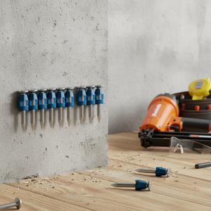 Para Uso Profesional, 1000 Piezas de Clavos de Acero al Carbono de 25 mm para Concreto, Tipo de Vástago Estriado con Púas de 18V-38, Caja de Cartón 1600A02F4M, Hecho en Italia - Product Image 3