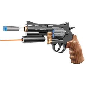 새로운 스타일 어린이 시뮬레이션 매뉴얼 리볼버 소프트 총알 총 발사 EVA 빨판 소프트 총알 모델 총 소년 장난감 권총