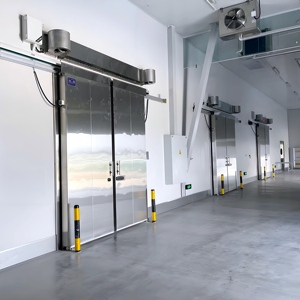 304 स्टेनलेस स्टील डबल तापमान एयर फूड प्रीप स्टेशन रेफ्रिजरेटर स्वचालित स्लाइडिंग दरवाजा डिजिटल तापमान - Product Image 3