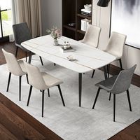 Chaise de salle à manger pour la maison avec plateau en céramique pour ensemble de table de restaurant, table à manger en marbre, table de cuisine