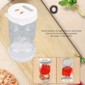 <b>Pickle</b> Juice Separator Wet Dry Strainer Flip Hourglass <b>Jar</b> Airtight Storage Olive <b>Pickle</b> Container Plastic Kitchen Eco-Friendly - Product Image 5