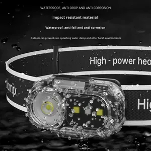 Outdoor Waterproof Strong <b>Light</b> 3W <b>LED</b> Headlamp Super Battery Life Wave Sensor Multi-Function USB <b>Rechargeable</b> Patrol <b>Work</b> <b>Light</b> - Product Image 5