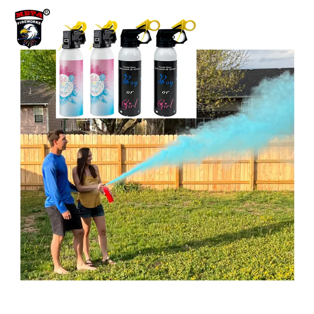 Bombes photographie bouteille en acier garçon ou fille sexe révéler Blaster coloré bleu rose couleur vaporisateur de fumée vaporisateur de fête