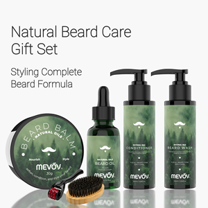Coffret cadeau <span class=keywords><strong>de</strong></span> soin <span class=keywords><strong>de</strong></span> la <span class=keywords><strong>barbe</strong></span> 100% naturel, kit <span class=keywords><strong>de</strong></span> toilettage en 4 étapes, huile <span class=keywords><strong>de</strong></span> croissance <span class=keywords><strong>de</strong></span> la <span class=keywords><strong>barbe</strong></span>, shampoing, après-shampoing, baume à <span class=keywords><strong>barbe</strong></span> pour hommes - Product Image 1
