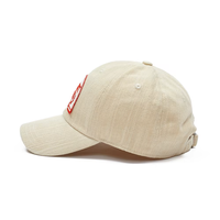 Casquette de baseball unisexe en sergé de coton, personnalisable avec patch tissé et broderie, style vintage, visière souple et incurvée, pour homme