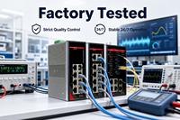 Switch Ethernet Gigabit Industrial Administrado para Montaje en Riel DIN, 5 o 8 Puertos Opcionales, Gestión por SNMP y CLI, Soporte VLAN