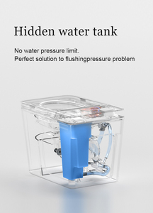 Toilette intelligente moderne avec bidet électronique à auto-nettoyage par siphon, chasse d'eau automatique, siphon en P, télécommande incluse - Product Image 6