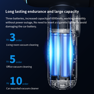 Nueva aspiradora de mano de alta potencia de succión, 80W, <span class=keywords><strong>8500PA</strong></span>, Motor cepillado, succión por soplado, aspiradora de mano inalámbrica para coche y hogar - Product Image 4