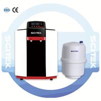 Purificador de Agua Ultra SCITEK para Laboratorio, Color Verde Oscuro, 10/20/30L/H, Doble Canal, Monitoreo en Línea, Lápiz TDS Portátil, Pantalla LCD Retroiluminada