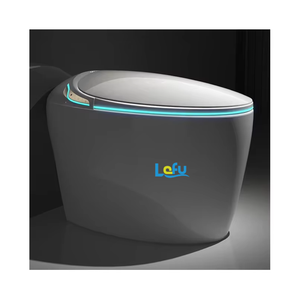 Sanitaire intelligent <span class=keywords><strong>WC</strong></span> <span class=keywords><strong>WC</strong></span> en forme d'oeuf Placard à eau Salle de bain Céramique Siège automatique monté au sol Cuvette de toilette électrique intelligente - Product Image 1