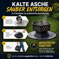 Tapis de protection ignifuge pour barbecue avec sac à cendres, résistant à la chaleur, pour foyer extérieur, pelouse, terrasse, protection du sol, pliable - Vente chaude