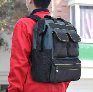Manufacturer Large Capacity Multi-Functional Double Shoulder <b>Tool</b> <b>Backpack</b> Canvas Electrician <b>Bag</b> Special Purpose Case - Product Image 6
