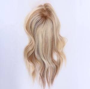 Cheveux naturels pour femmes, 100% blond, coloration vierge, usine européenne, mono top, toupet, dentelle - Product Image 4