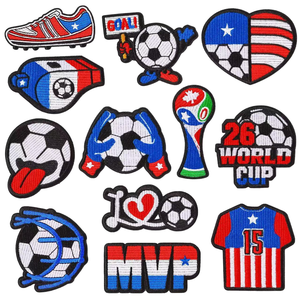 USA Soccer Eco-Friendly Non-Woven Fabric Embroidered Iron-On Sew-On Football Applique <b>Patch</b> for Clothing <b>Jackets</b> Hats Backpacks - Product Image 1