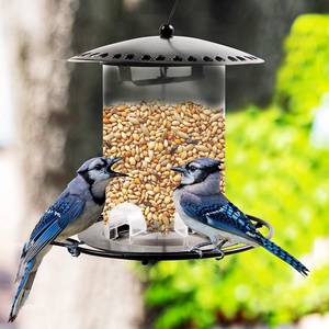 Alimentador de pájaros de Metal colgante automático ecológico con estilo de cuatro puertos de alimentación para patio de jardín al aire libre - Product Image 5