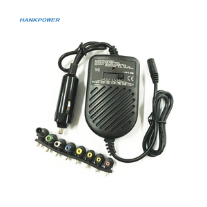 Carregador portátil universal 80w, adaptador para carro, conjunto adaptador de fonte de alimentação ajustável, 8 tampões destacáveis, notebook para carro - Product Image 1