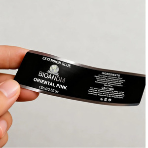 Étiquette personnalisable pour emballage de sérum capillaire, huile de croissance des cheveux, peptides, logo, autocollant, parfum, brillant à lèvres, dorure à chaud - Product Image 3