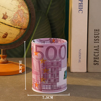 Tirelire créative en métal, boîte de rangement ronde grande capacité, pot à monnaie, décoration de bureau, jouet, cadeau, vente en gros d'usine