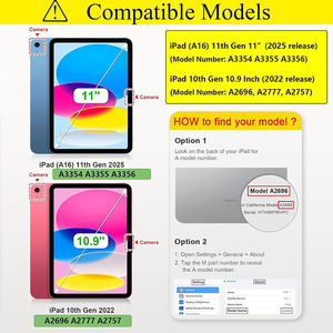 เคสใสสำหรับ iPad A16 รุ่นที่ 11 ขนาด 11 นิ้ว ปี 2025 / iPad รุ่นที่ 10 ขนาด 10.9 นิ้ว ปี <span class=keywords><strong>2022</strong></span> พร้อมที่ใส่ดินสอและขาตั้ง ฝาหลัง TPU นิ่ม - Product Image 2