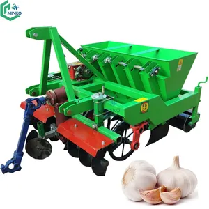 tractor mounted with walking garlic seeder planter garlic seed drill machine