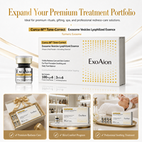 Sérum Visage Lyophilisé aux Exosomes de Curcuma 100mg+3ml – Lot de 6 – Anti-Âge, Apaisant, Anti-Rougeurs, Unifiant le Teint, Hydratant, Or