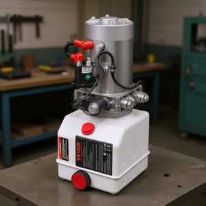 Unité hydraulique à simple action Vevor, 4 quarts, 3200 psi, DC 12V, réservoir métallique, pour usage industriel - Product Image 2