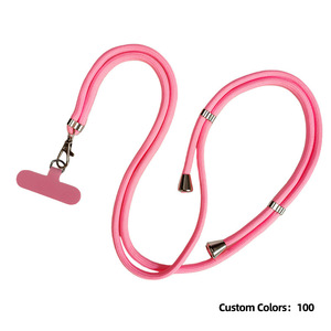 Correa para Teléfono Móvil, Ajustable, de Nailon, con Porta Tarjetas, Color Rosa, Colores Personalizados 100 - Product Image 1