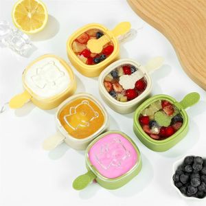 Cute Bear Shape Popsicle Molds For Kids Ice Cream Making With Fruit And Yogurt Freezer Safe Manual Ice Trays - Product Image 1