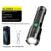 LED forte charge USB Zoom lampe de poche en alliage d'aluminium pistolet Laser Style AA batterie tactique IP65 cote ROHS certifié