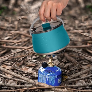 Portable Travel Outdoor Cookware Anti-Scalding Handle Food Grade Silicone Foldable Water <b>Kettle</b> Tea Pot Coffee Pot - Product Image 5