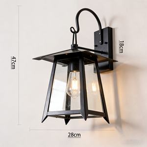Modern Porch <b>Light</b> Waterproof <b>LED</b> Wall Mounted Garden <b>Light</b> Industrial Style Black Outdoor Wall <b>Light</b> Power - Product Image 4
