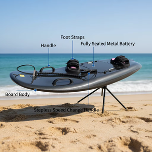 Planche de surf motorisée 12 kW en fibre de carbone noire, planche de ski nautique flottante à jet, pour utilisation en mer - Product Image 2
