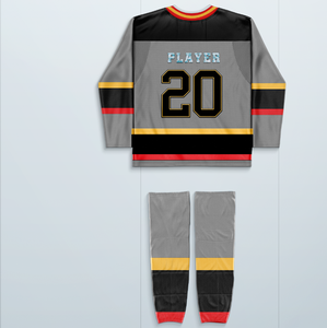 Maillots de hockey sur glace lourds à fabrication rapide maillots de hockey à roulettes uniformes à roulettes en sergé pour hommes - Product Image 2