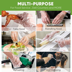 Одноразовые пластиковые упаковочные перчатки для обработки пищевых продуктов, безопасные для приготовления пищи одноразовые перчатки для приготовления пищи - Product Image 4